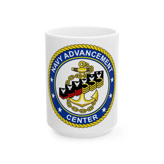 Navy Advancement Center NAC (U.S. Navy) White Coffee Mug 15oz - Go Mug Yourself