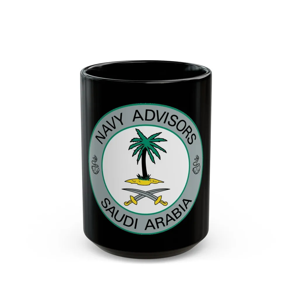 Navy Advisors Saudi Arabia (U.S. Navy) Black Coffee Mug-15oz-Go Mug Yourself