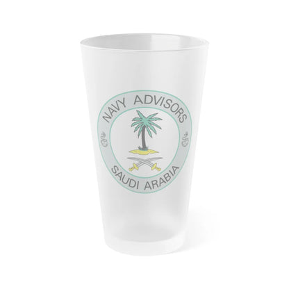 Navy Advisors Saudi Arabia (U.S. Navy) Frosted Pint Glass 16oz-Go Mug Yourself