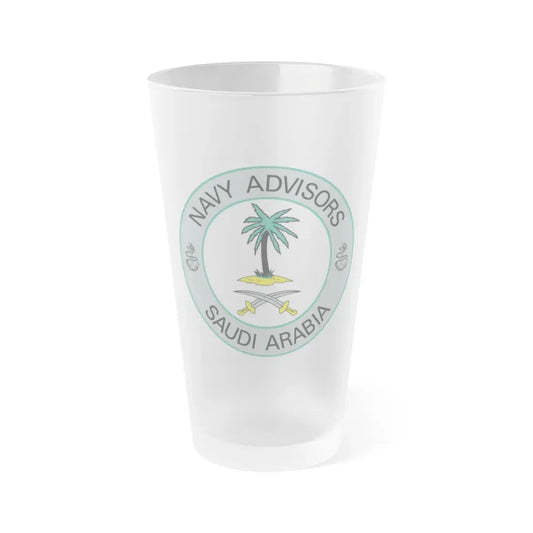 Navy Advisors Saudi Arabia (U.S. Navy) Frosted Pint Glass 16oz Default Title - Go Mug Yourself