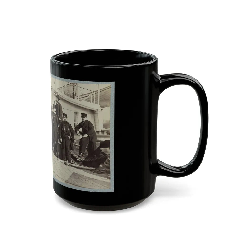 Navy Crewmen On The Deck Of A Ship (U.S. Civil War) Black Coffee Mug-Go Mug Yourself