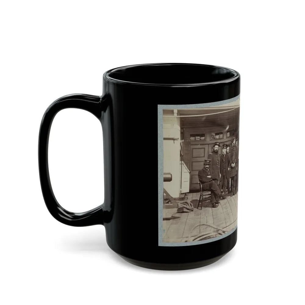 Navy Crewmen On The Deck Of A Ship (U.S. Civil War) Black Coffee Mug-Go Mug Yourself