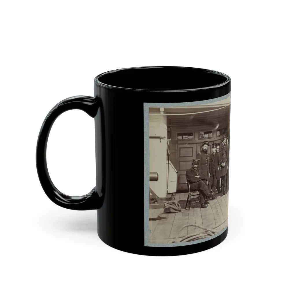 Navy Crewmen On The Deck Of A Ship (U.S. Civil War) Black Coffee Mug-Go Mug Yourself