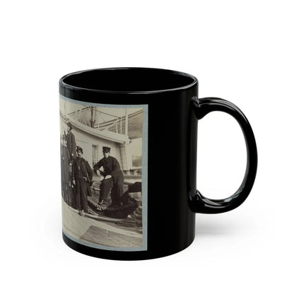 Navy Crewmen On The Deck Of A Ship (U.S. Civil War) Black Coffee Mug-Go Mug Yourself