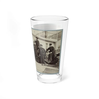 Navy Crewmen On The Deck Of A Ship (U.S. Civil War) Pint Glass 16oz-Go Mug Yourself