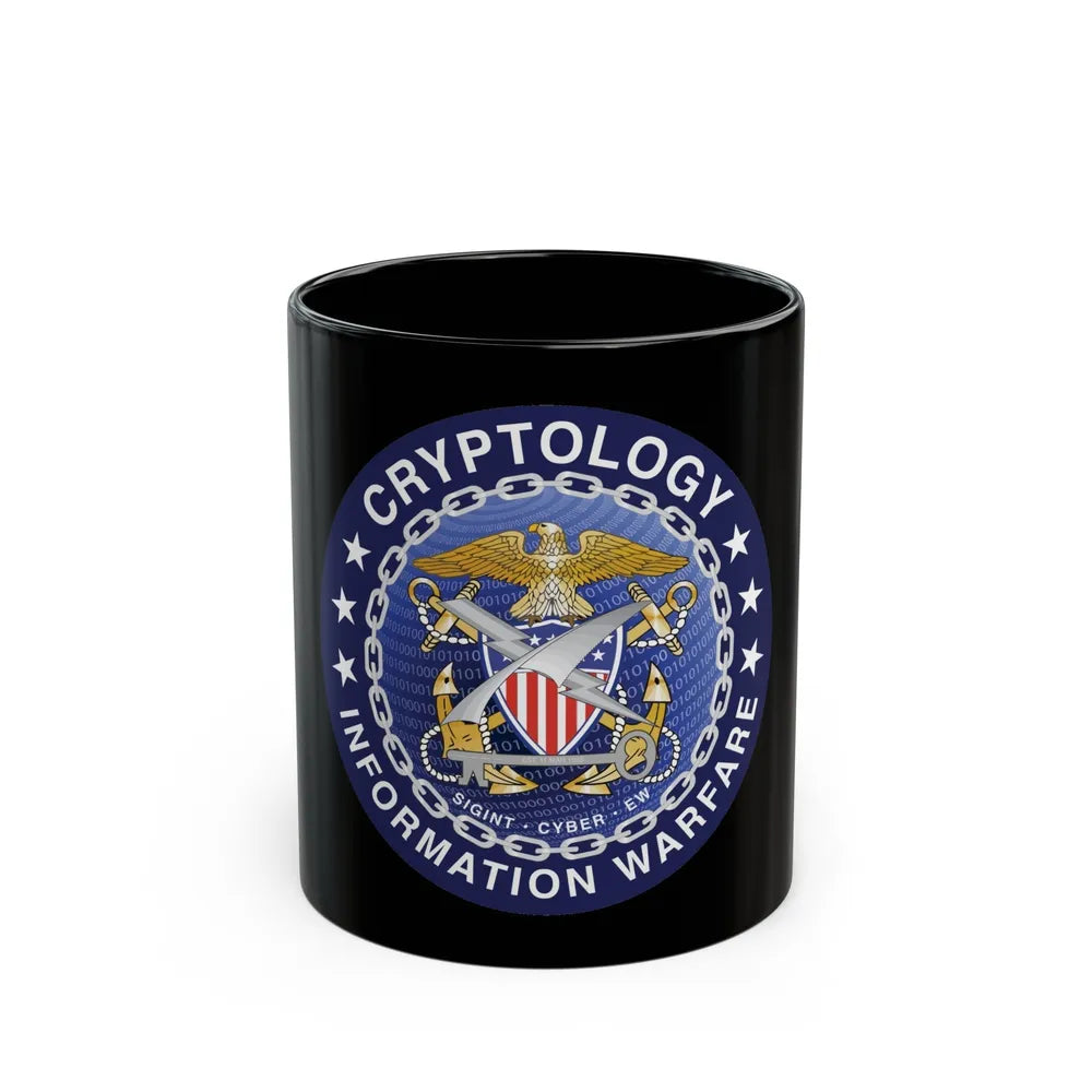 Navy cryptologic community (U.S. Navy) Black Coffee Mug-11oz-Go Mug Yourself