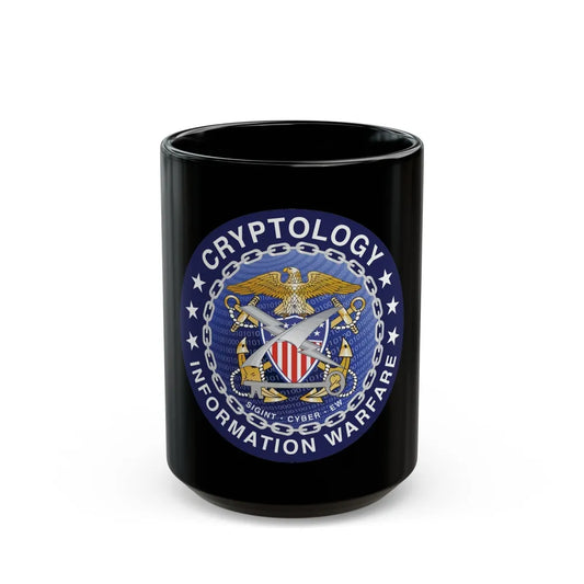 Navy cryptologic community (U.S. Navy) Black Coffee Mug-15oz-Go Mug Yourself