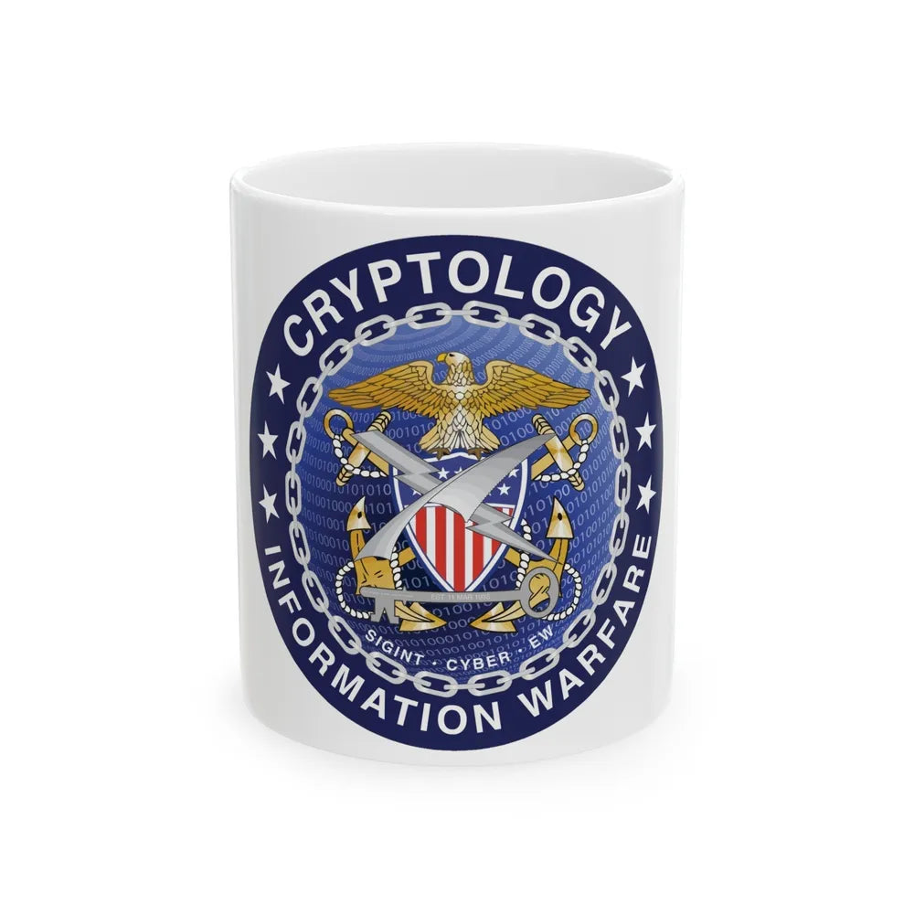 Navy cryptologic community (U.S. Navy) White Coffee Mug-11oz-Go Mug Yourself