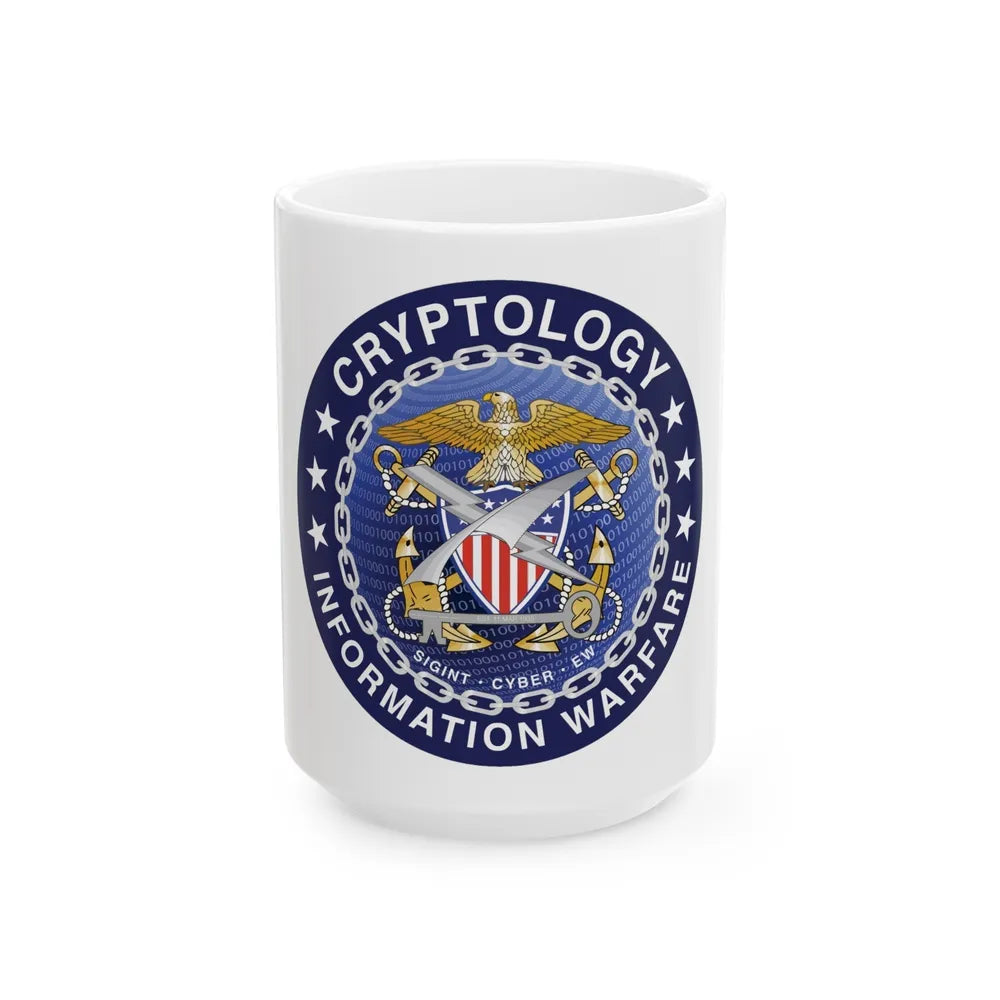 Navy cryptologic community (U.S. Navy) White Coffee Mug-15oz-Go Mug Yourself