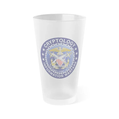 Navy cryptologic community (U.S. Navy) Frosted Pint Glass 16oz Default Title - Go Mug Yourself