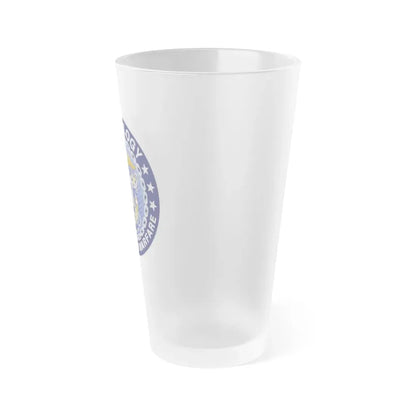 Navy cryptologic community (U.S. Navy) Frosted Pint Glass 16oz - Go Mug Yourself