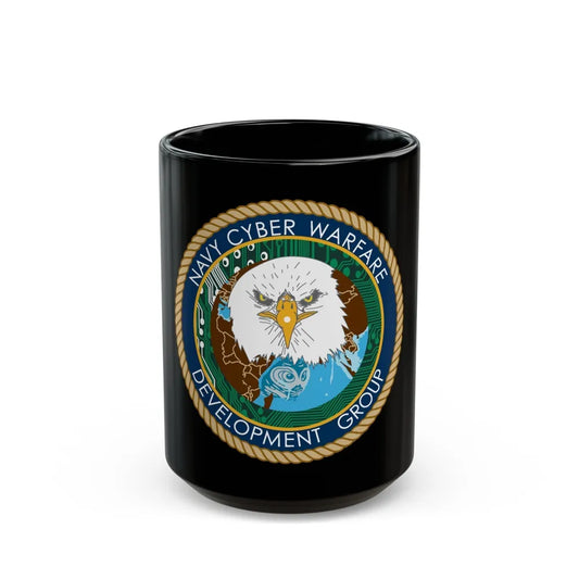 Navy Cyber Warfare Development Group (U.S. Navy) Black Coffee Mug-15oz-Go Mug Yourself