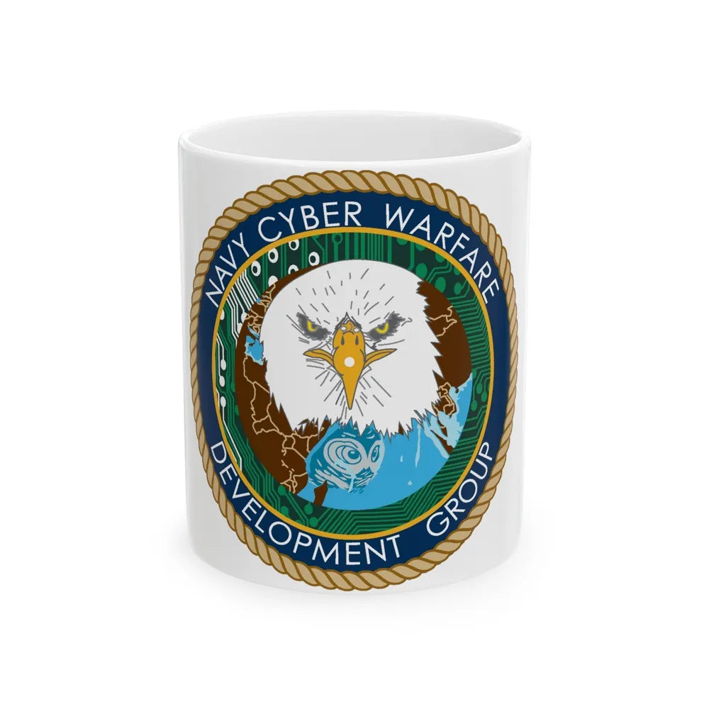 Navy Cyber Warfare Development Group (U.S. Navy) White Coffee Mug-11oz-Go Mug Yourself