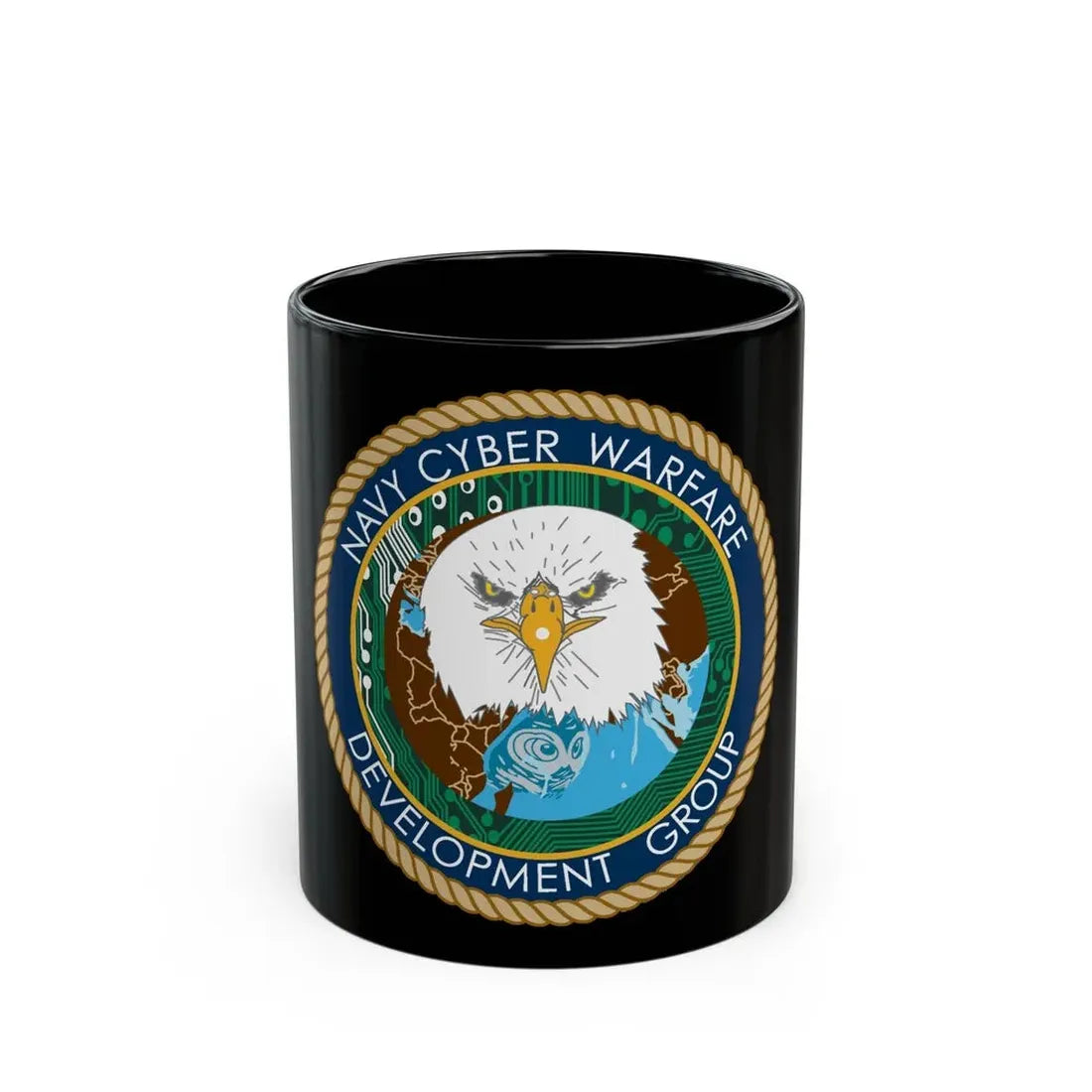Navy Cyber Warfare Development Group (U.S. Navy) Black Coffee Mug 11oz - Go Mug Yourself