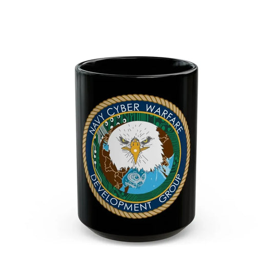 Navy Cyber Warfare Development Group (U.S. Navy) Black Coffee Mug 15oz - Go Mug Yourself