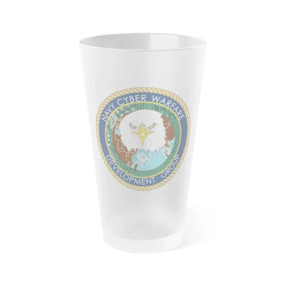 Navy Cyber Warfare Development Group (U.S. Navy) Frosted Pint Glass 16oz Default Title - Go Mug Yourself