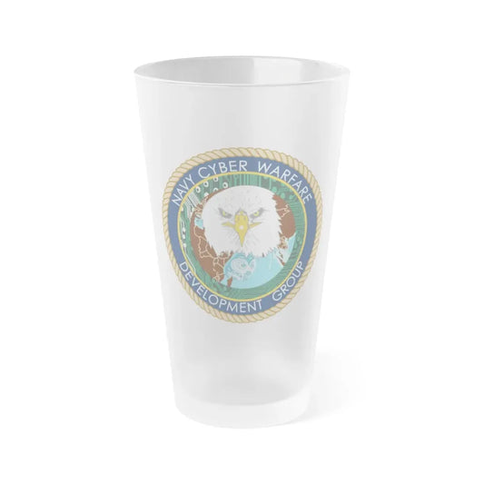 Navy Cyber Warfare Development Group (U.S. Navy) Frosted Pint Glass 16oz Default Title - Go Mug Yourself