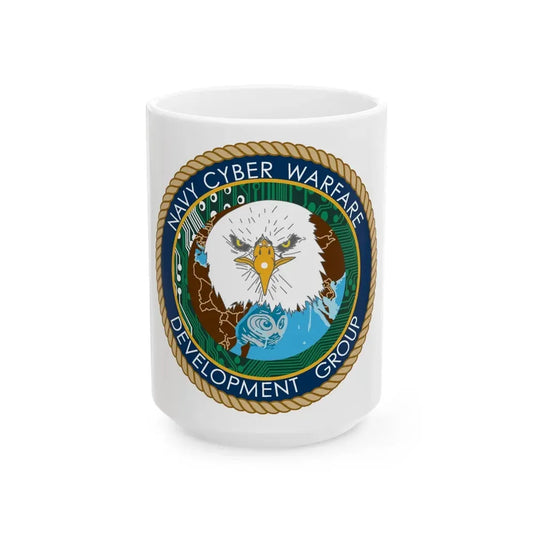 Navy Cyber Warfare Development Group (U.S. Navy) White Coffee Mug 15oz - Go Mug Yourself