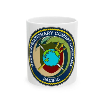 Navy Expeditionary Combat Command Pacific NECC Pacific (U.S. Navy) White Coffee Mug 11oz - Go Mug Yourself