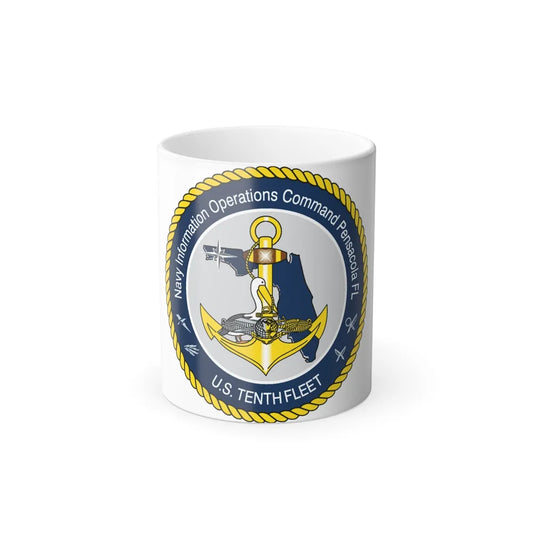 Navy Information Operations Command Pensacola FL US Tenth Fleet (U.S. Navy) Color Changing Mug 11oz-11oz-Go Mug Yourself
