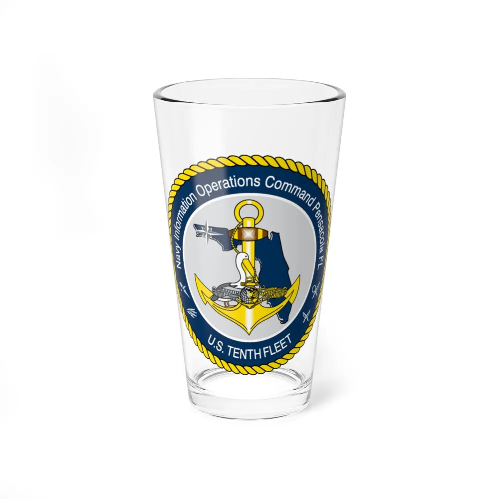 Navy Information Operations Command Pensacola FL US Tenth Fleet (U.S. Navy) Pint Glass 16oz-16oz-Go Mug Yourself