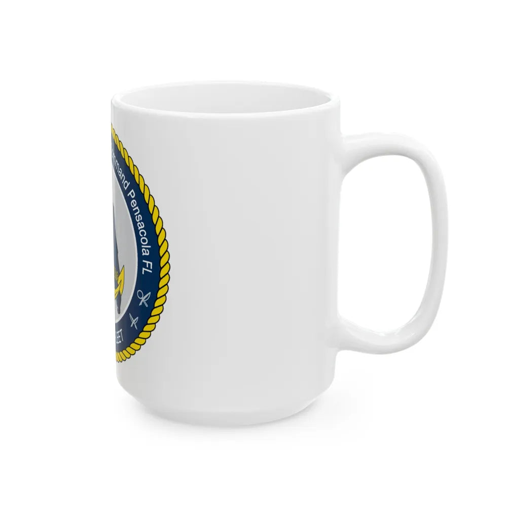 Navy Information Operations Command Pensacola FL US Tenth Fleet (U.S. Navy) White Coffee Mug-Go Mug Yourself