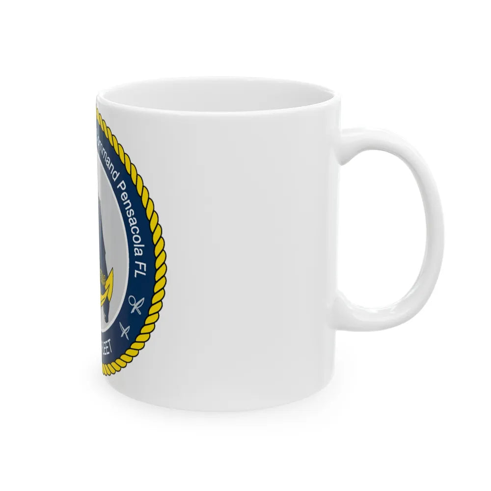 Navy Information Operations Command Pensacola FL US Tenth Fleet (U.S. Navy) White Coffee Mug-Go Mug Yourself