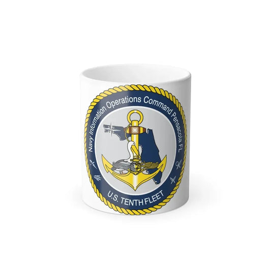 Navy Information Operations Command Pensacola FL US Tenth Fleet (U.S. Navy) Color Changing Mug 11oz Default Title 11oz - Go Mug Yourself