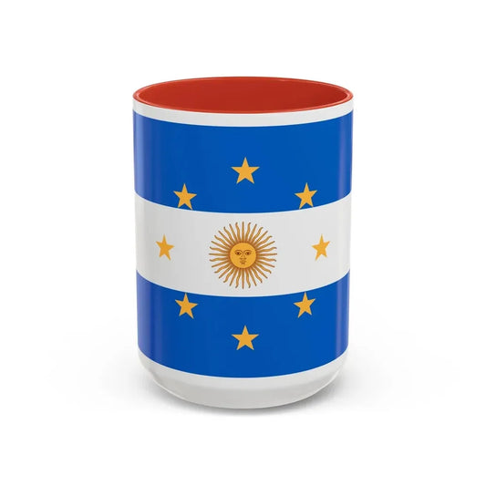 Navy Jack of Argentina 1818 - Accent Coffee Mug 15oz Red - Go Mug Yourself