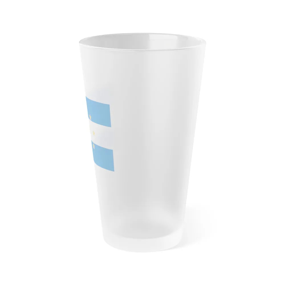 Navy Jack of Argentina 1818 - Frosted Pint Glass 16oz-Go Mug Yourself