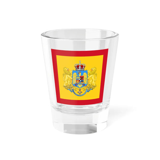 Navy Jack of Romania 1921 (Moldova) Shot Glass 1.5oz 1.5oz - Go Mug Yourself