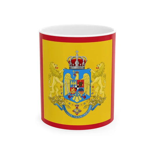 Navy Jack of Romania 1921 (Moldova) White Coffee Mug 11oz - Go Mug Yourself