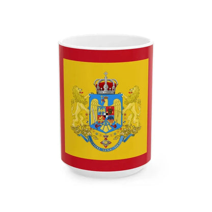 Navy Jack of Romania 1921 (Moldova) White Coffee Mug 15oz - Go Mug Yourself