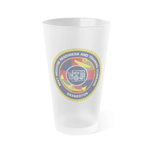 Navy Medicine Readiness and Training Command Bremerton (U.S. Navy) Frosted Pint Glass 16oz-Go Mug Yourself