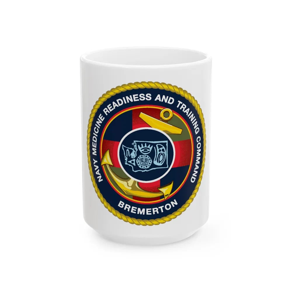 Navy Medicine Readiness and Training Command Bremerton (U.S. Navy) White Coffee Mug-15oz-Go Mug Yourself