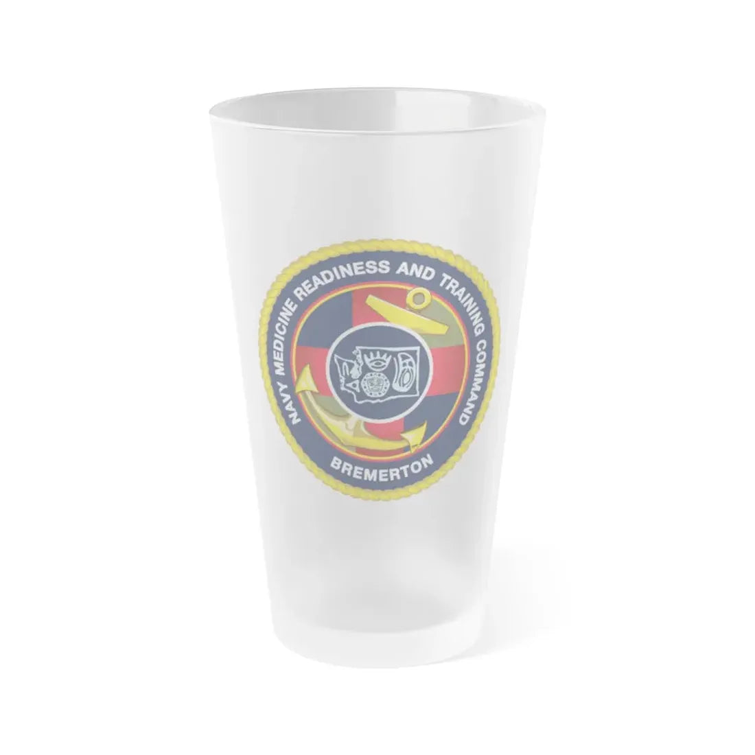 Navy Medicine Readiness and Training Command Bremerton (U.S. Navy) Frosted Pint Glass 16oz Default Title - Go Mug Yourself