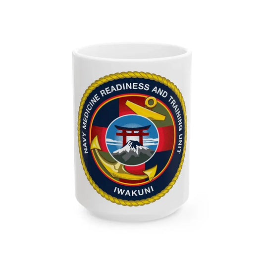 Navy Medicine Readiness and Training Unit Iwakuni (U.S. Navy) White Coffee Mug 15oz - Go Mug Yourself