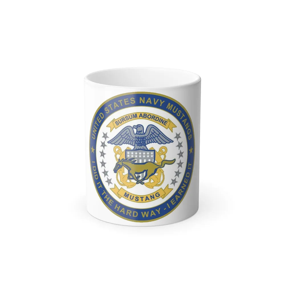 Navy Mustang I did it the hard way I earned it (U.S. Navy) Color Changing Mug 11oz-11oz-Go Mug Yourself