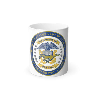 Navy Mustang I did it the hard way I earned it (U.S. Navy) Color Changing Mug 11oz-11oz-Go Mug Yourself