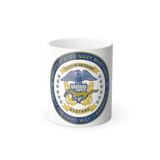 Navy Mustang I did it the hard way I earned it (U.S. Navy) Color Changing Mug 11oz-11oz-Go Mug Yourself