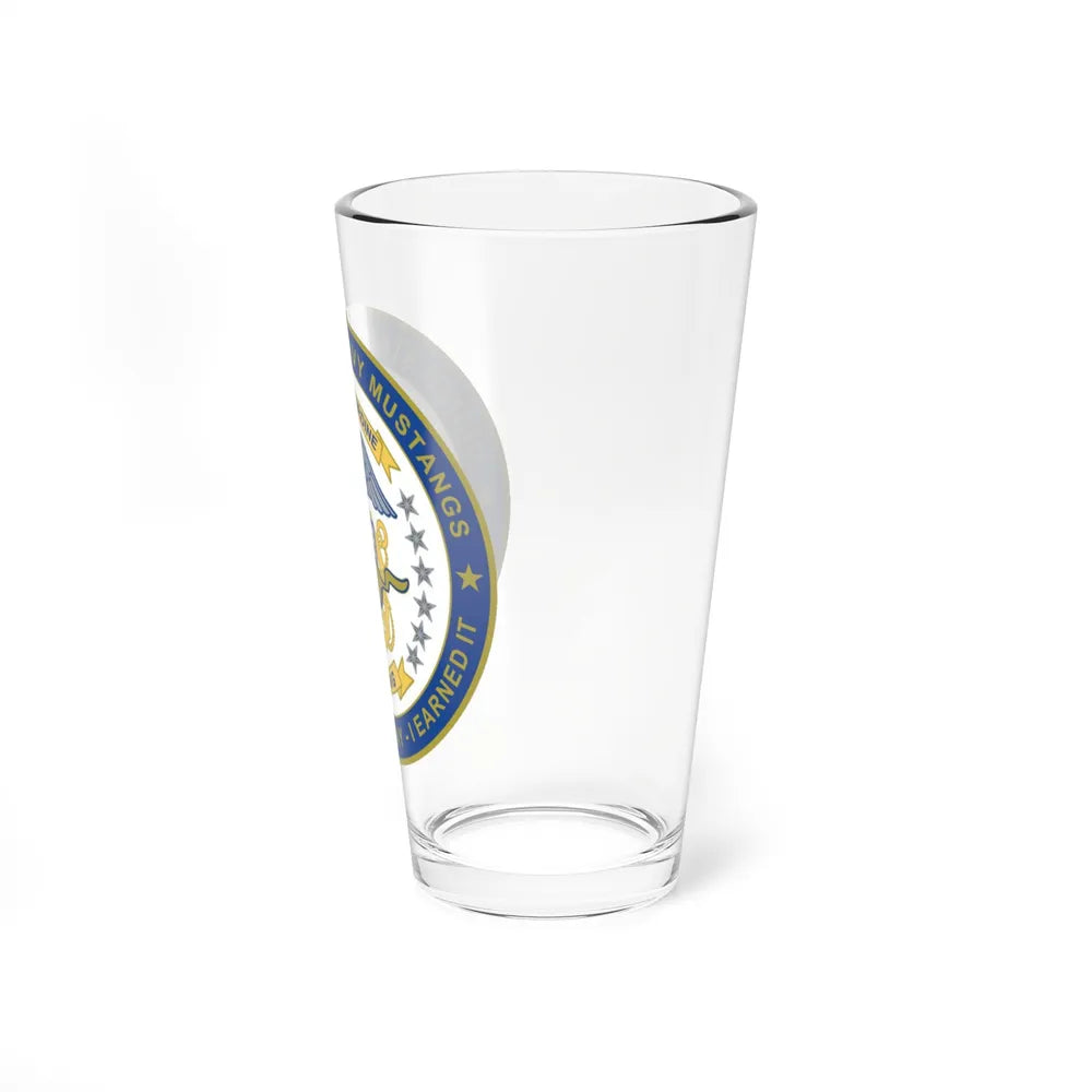 Navy Mustang I did it the hard way I earned it (U.S. Navy) Pint Glass 16oz-Go Mug Yourself