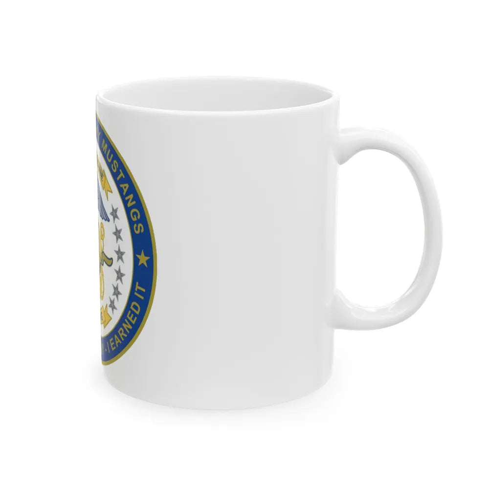 Navy Mustang I did it the hard way I earned it (U.S. Navy) White Coffee Mug-Go Mug Yourself