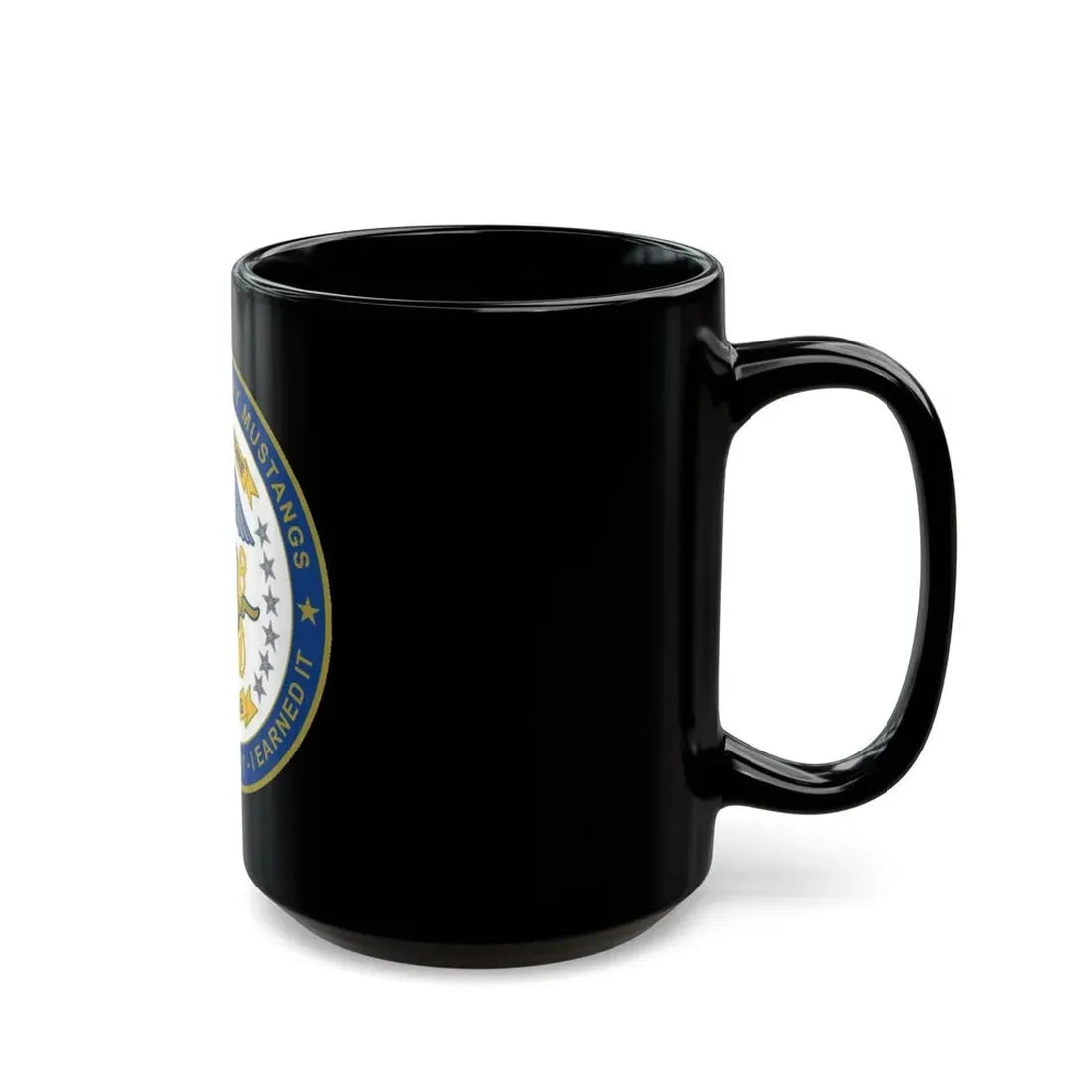 Navy Mustang I did it the hard way I earned it (U.S. Navy) Black Coffee Mug - Go Mug Yourself