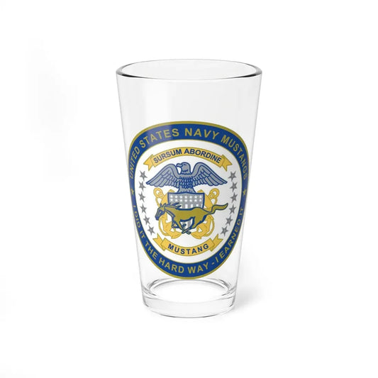 Navy Mustang I did it the hard way I earned it (U.S. Navy) Pint Glass 16oz 16oz - Go Mug Yourself
