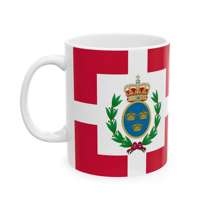 Navy Rank Flag of General Admiral Denmark (Denmark) White Coffee Mug - Go Mug Yourself