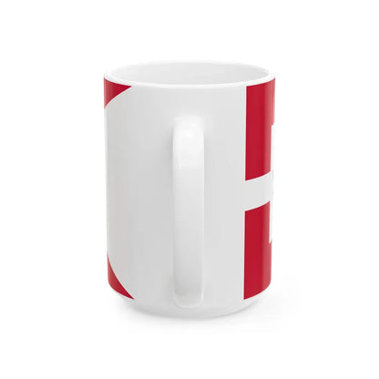 Navy Rank Flag of General Admiral Denmark (Denmark) White Coffee Mug - Go Mug Yourself