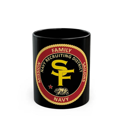Navy Recruiting District San Francisco (U.S. Navy) Black Coffee Mug 11oz - Go Mug Yourself
