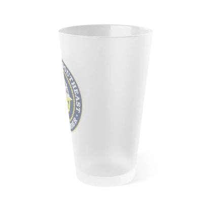 Navy Region Southeast (U.S. Navy) Frosted Pint Glass 16oz-Go Mug Yourself