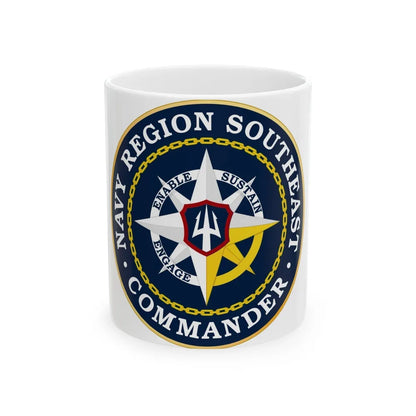 Navy Region Southeast (U.S. Navy) White Coffee Mug-11oz-Go Mug Yourself