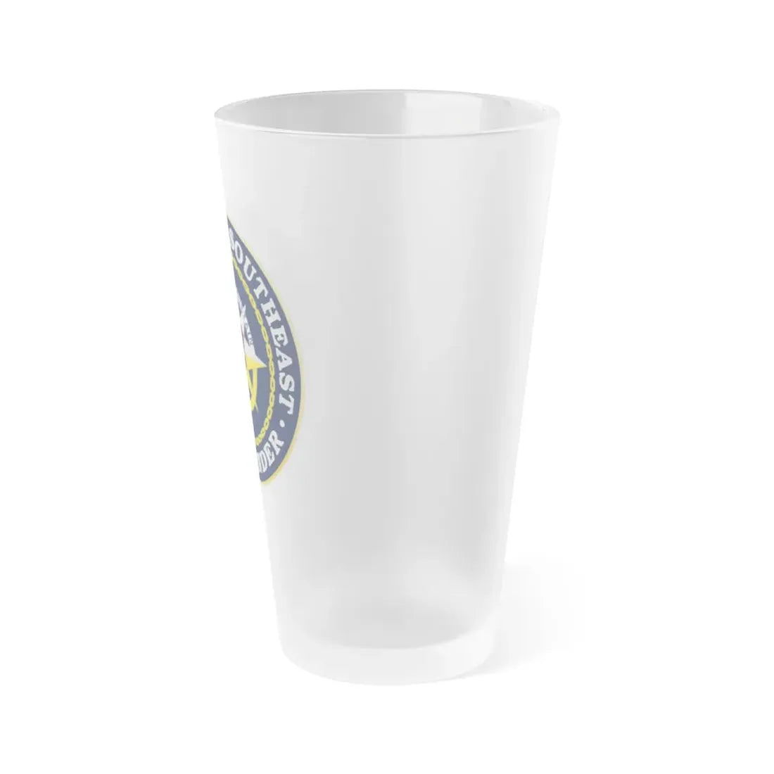 Navy Region Southeast (U.S. Navy) Frosted Pint Glass 16oz - Go Mug Yourself